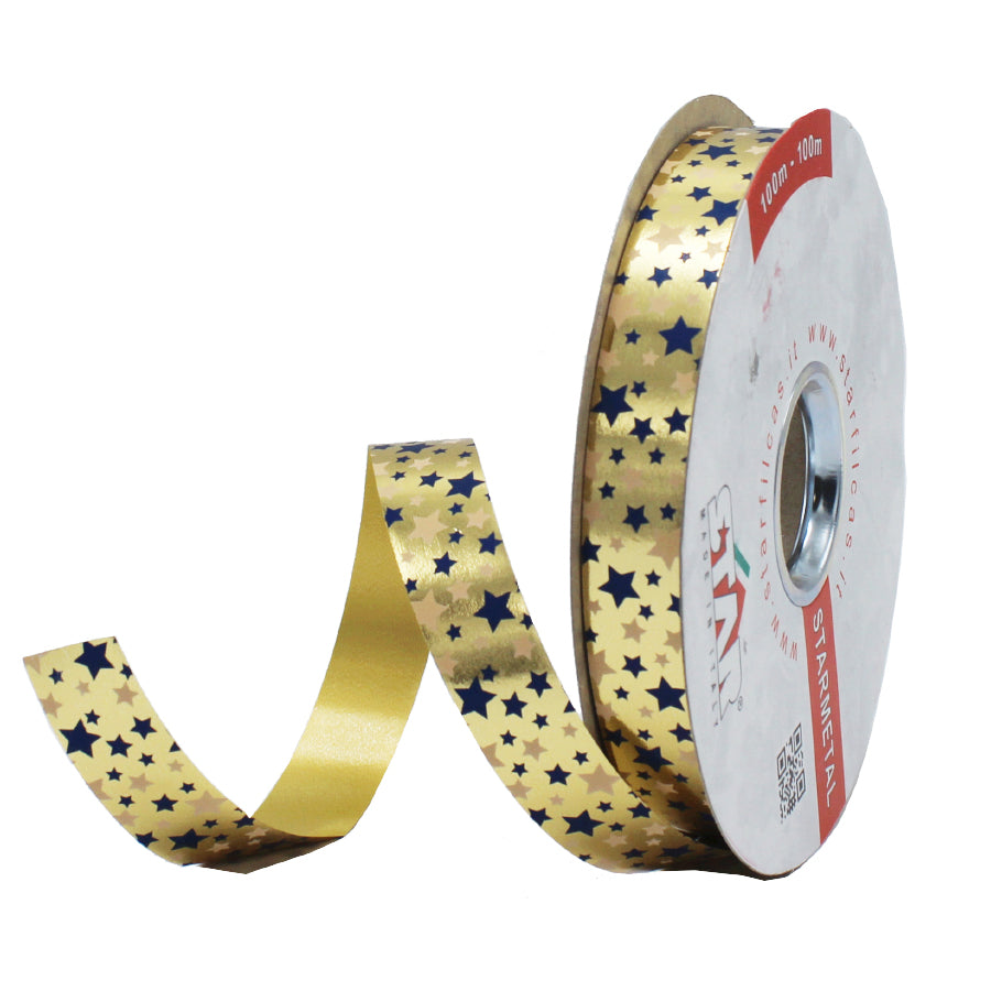 Cinta Agosto - Oro y Azul - "Estrellas"