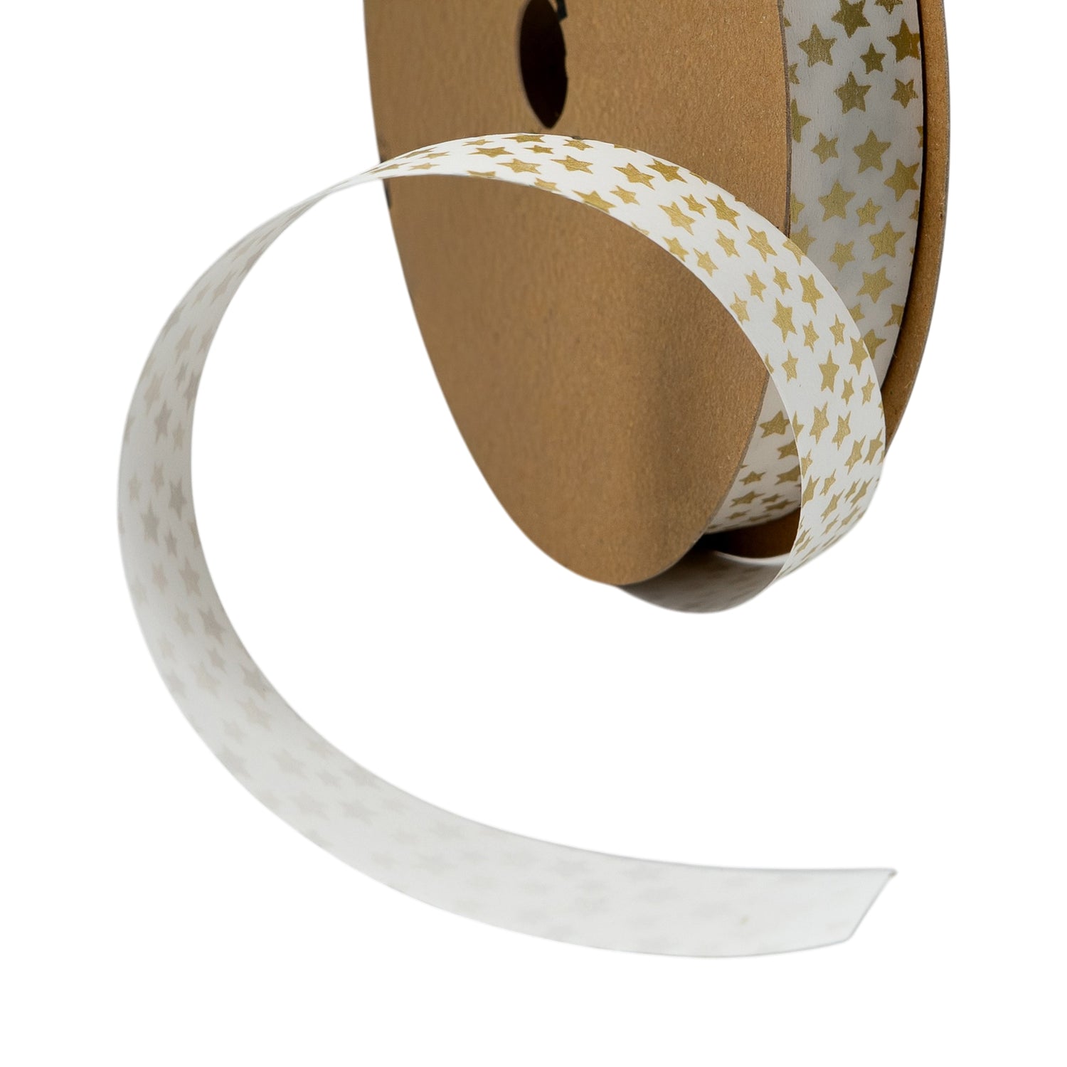 Fita Painted - Branco e Ouro - "Estrelas"