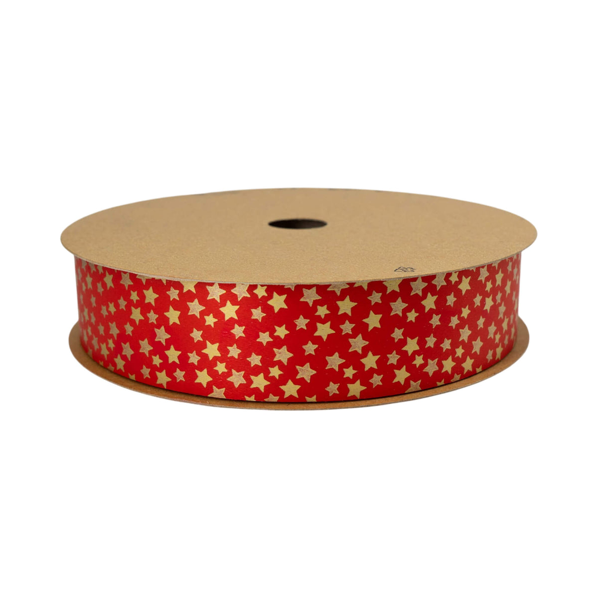 Painted Ribbon - Red and Gold - "Stars"