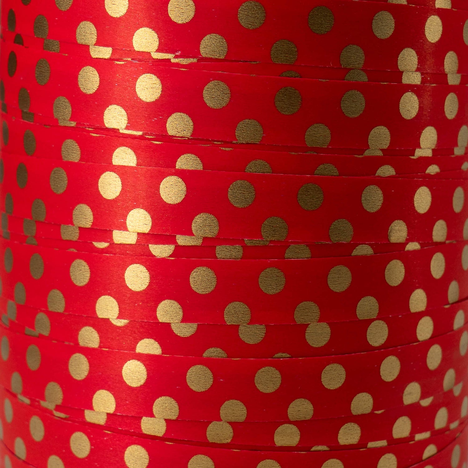 Dots Stripes Ribbon - Red and Gold - "Balls"