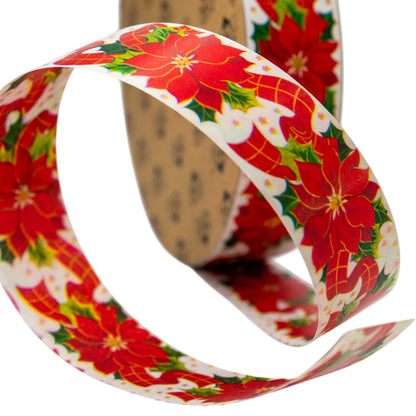 Cinta Virginia - Blanco, Rojo y Verde - Flor