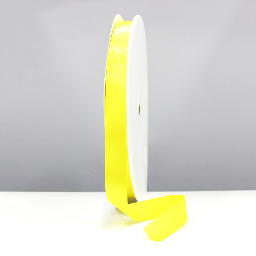 Satin Ribbon - Fluorescent Yellow