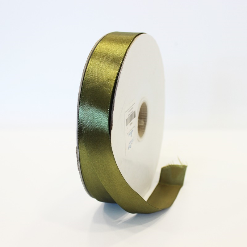 Satin Ribbon - Olive Green