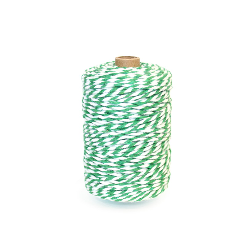 Cotton Yarn - Green and White