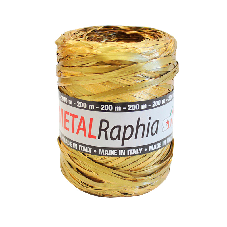 Fita Ráfia Star Metalizada - Ouro