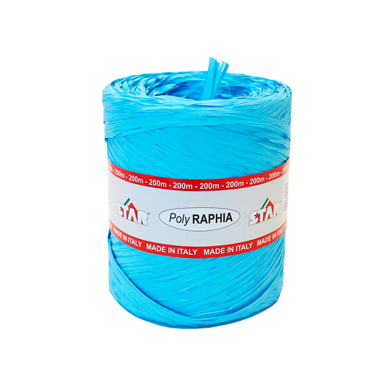 Cinta Rafia Star - Azul Claro - 200m