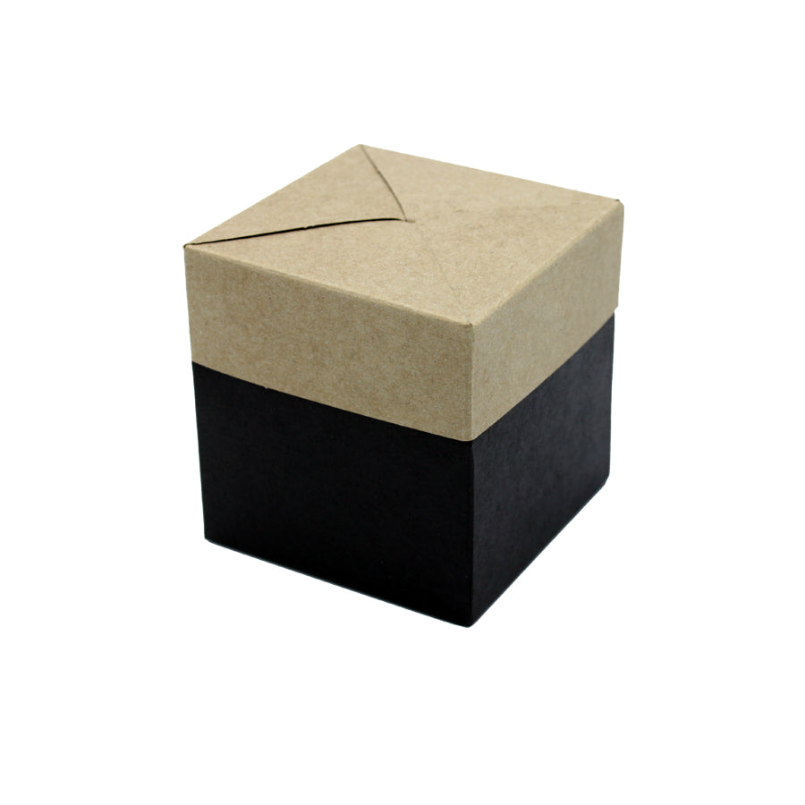Cardboard Boxes with Lid - Black and Kraft - "Accordion"