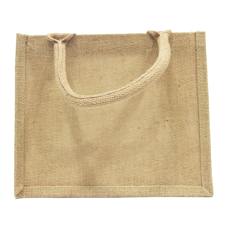 Bolso de Yute con Asa - Marrón