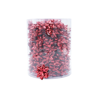 Caixa com 40 Laços de Papel com Adesivo - Vermelho