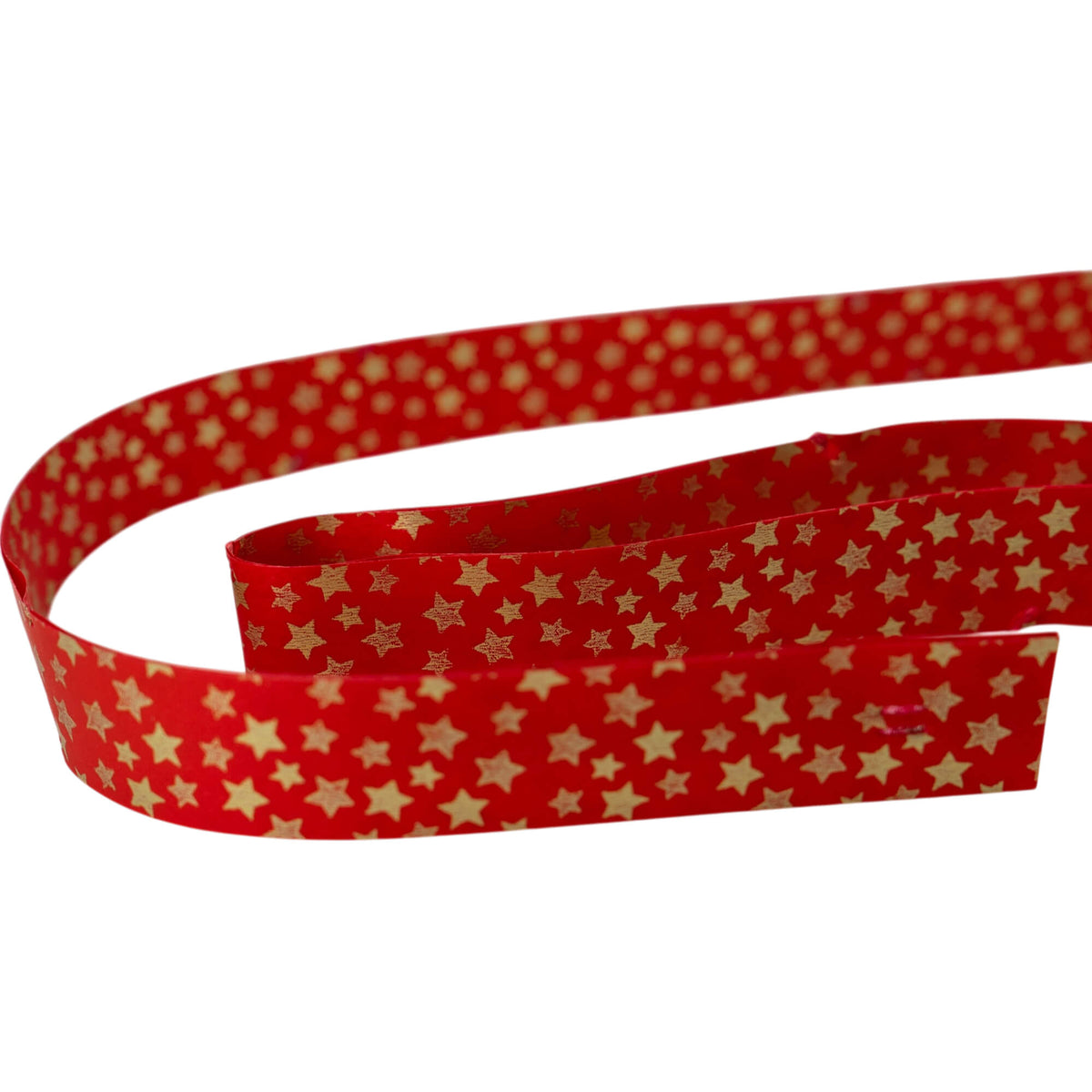 Box with Rapid Painted Bows - Red and Gold - "Stars"