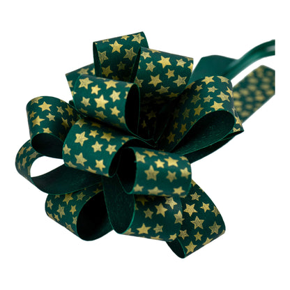 Rapid Painted Bow Box - Gold and Green - "Stars"
