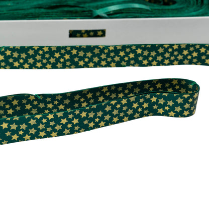 Rapid Painted Bow Box - Gold and Green - "Stars"