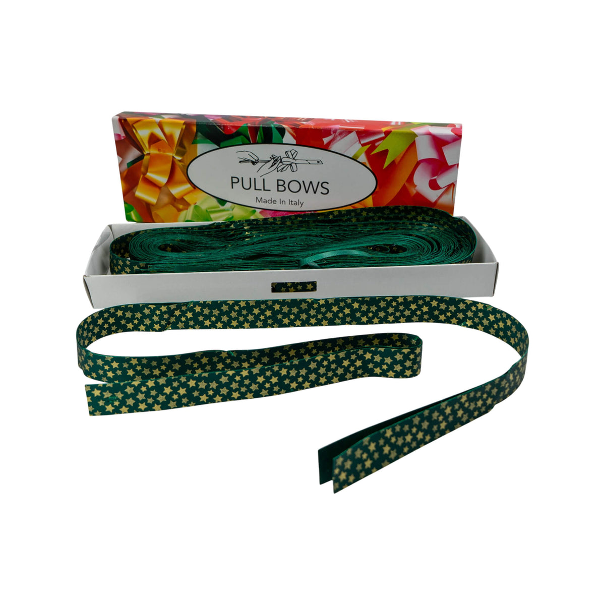 Rapid Painted Bow Box - Gold and Green - "Stars"