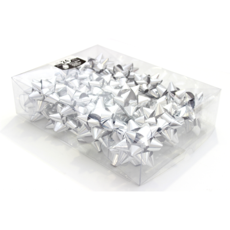 Caja con 100 Lazos Metalizados - Plata