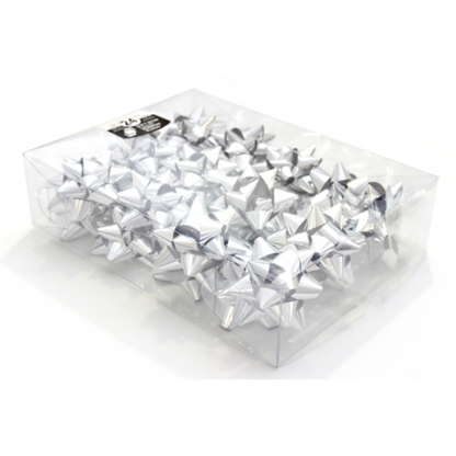 Caja con 100 Lazos Metalizados - Plata