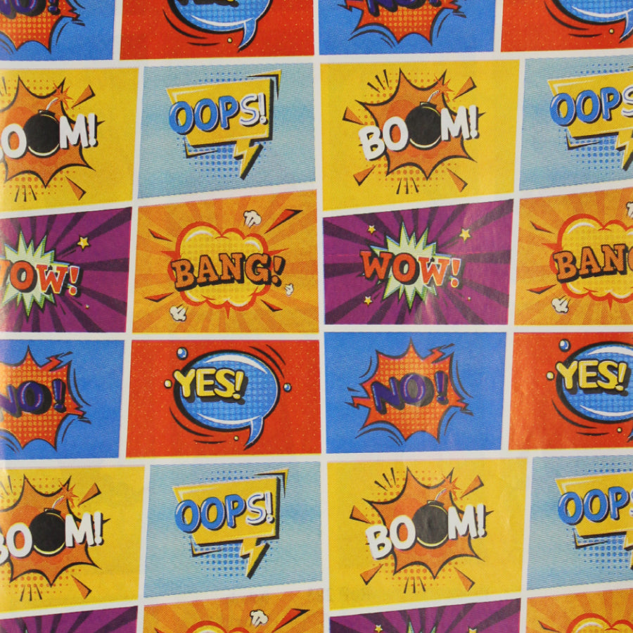 Rolo de Papel de Embrulho Couché - Multicor - "Boom"