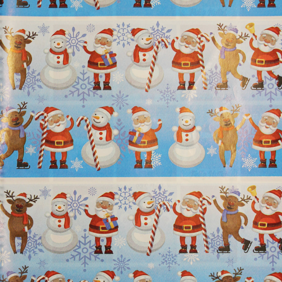 Coated Paper Roll - Multi-colored - "Christmas Figurines"
