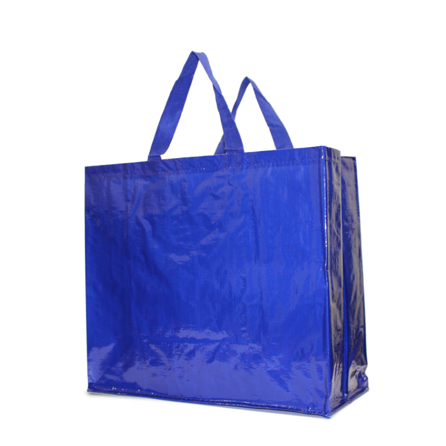 Woven Laminated Polypropylene (PP) Bags - Glossy Plastic Finish - Dark Blue