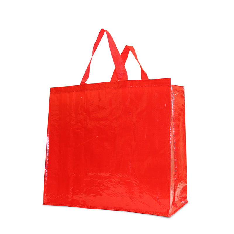 Woven Laminated Polypropylene (PP) Bags - Glossy Finish - Red