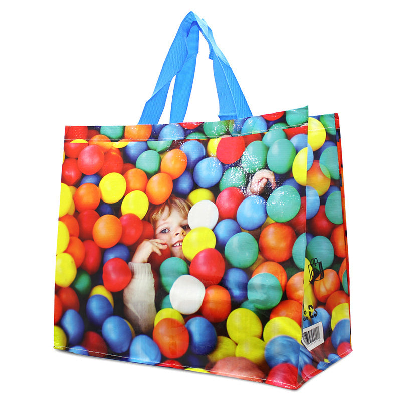 Polypropylene (PP) Woven Laminated Bags - Glossy Plasticized - Multicolour - "Balls"