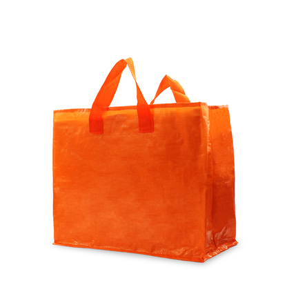 Polypropylene (PP) Woven Laminated Bags - Glossy Plasticized - Orange