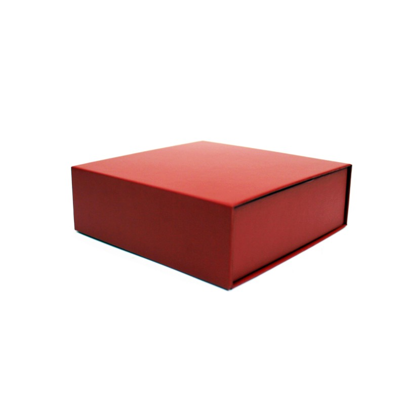 Caixa Premium Cartão 1200g com Iman e Adesivo - Plastificado Mate - Vermelho