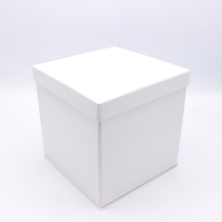 Premium Cardboard Box 1200g with Lid and Base - Matt Laminated - White