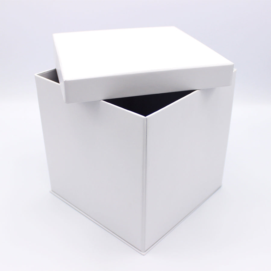 Premium Cardboard Box 1200g with Lid and Base - Matt Laminated - White