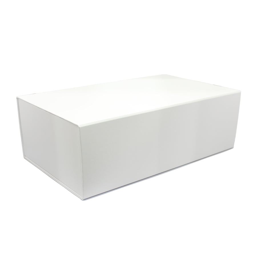 Caixa Premium Cartão 1200g com Iman e Adesivo - Plastificado Mate - Branco