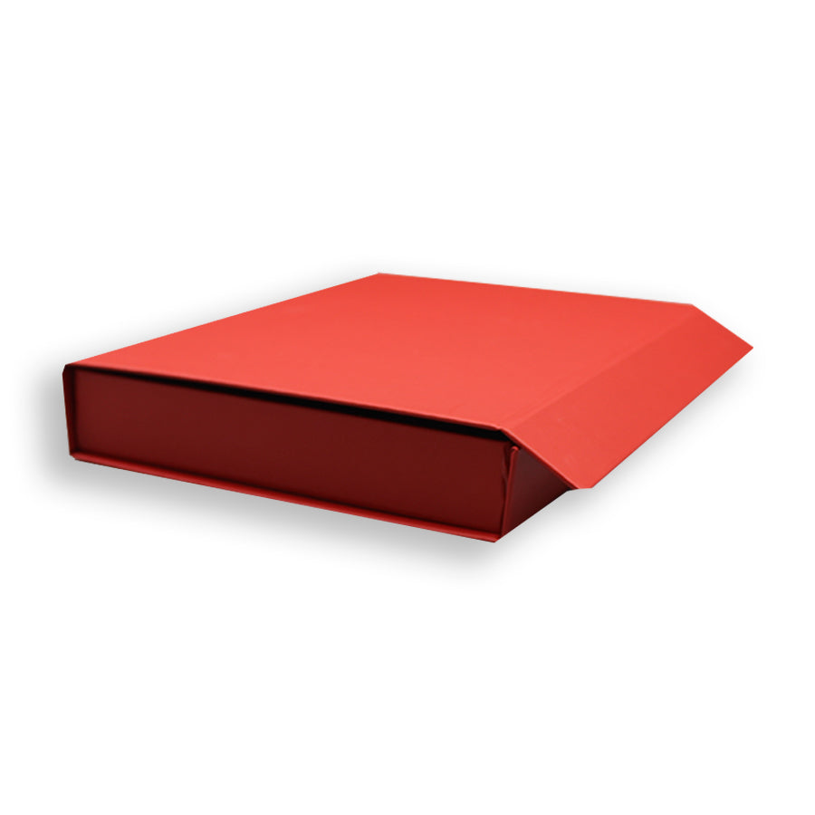 Caixa Premium Cartão 1200g com Iman e Adesivo - Plastificado Mate - Vermelho