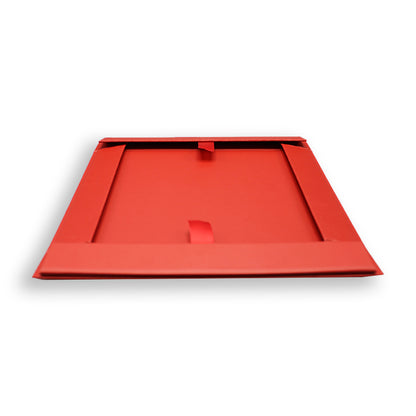 Caixa Premium Cartão 1200g com Iman e Adesivo - Plastificado Mate - Vermelho