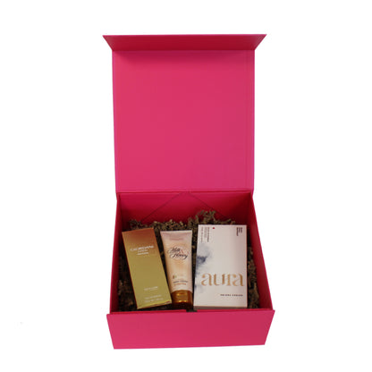 Caixa Premium Cartão 1200g com Iman e Adesivo - Plastificado Mate - Fuchsia