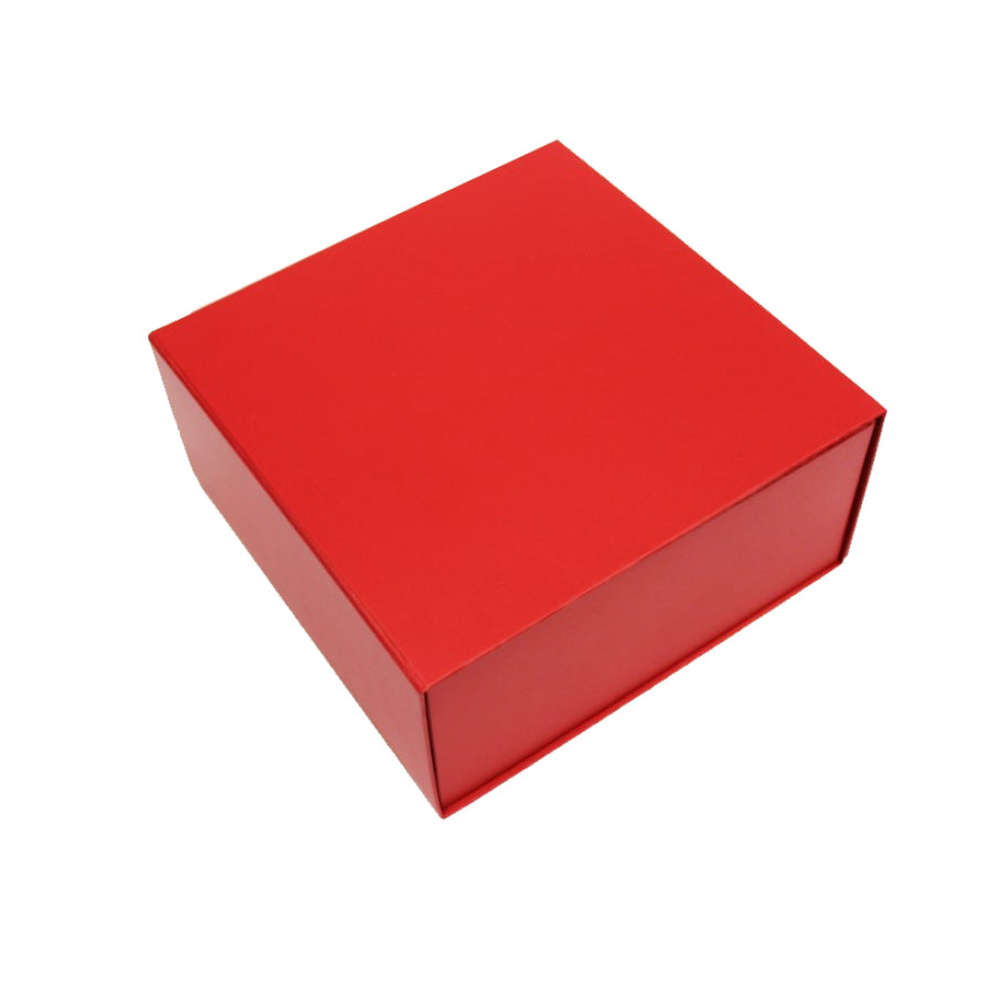 Caixa Premium Cartão 1200g com Iman e Adesivo - Plastificado Mate - Vermelho