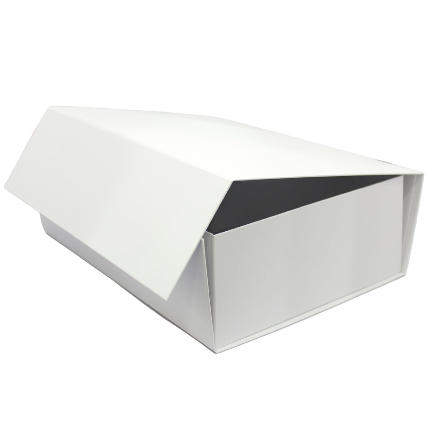 Caixa Premium Cartão 1200g com Iman e Adesivo - Plastificado Mate - Branco
