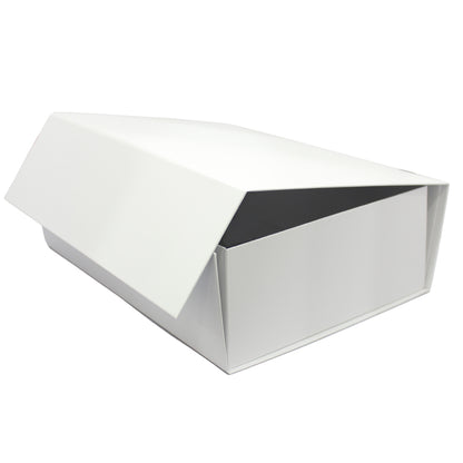 Caixa Premium Cartão 1200g com Iman e Adesivo - Plastificado Mate - Branco