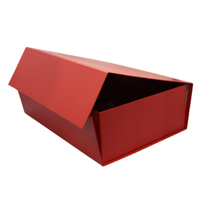 Caixa Premium Cartão 1200g com Iman e Adesivo - Plastificado Mate - Vermelho