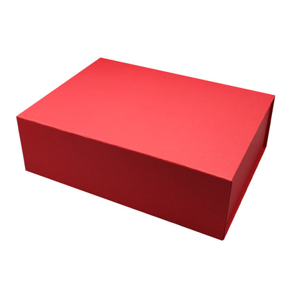 Caixa Premium Cartão 1200g com Iman e Adesivo - Vermelho Kraft