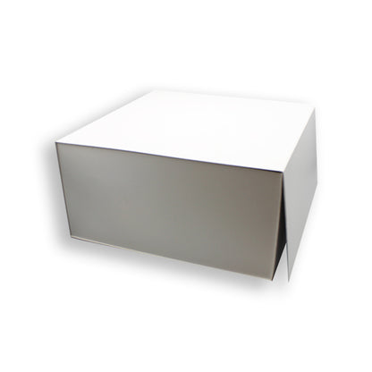 Caixa Premium Cartão 1200g com Iman e Adesivo - Plastificado Mate - Branco