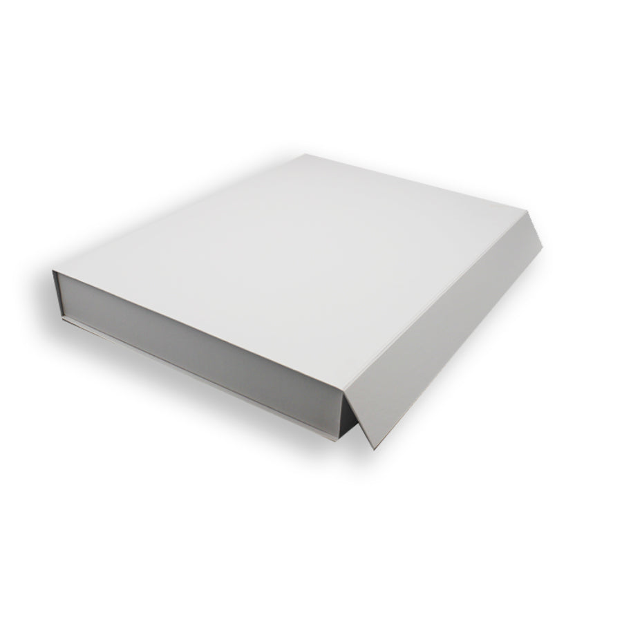 Caixa Premium Cartão 1200g com Iman e Adesivo - Plastificado Mate - Branco