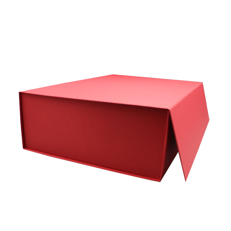Caixa Premium Cartão 1200g com Iman e Adesivo - Plastificado Mate - Vermelho