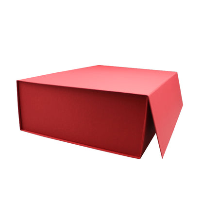 Caixa Premium Cartão 1200g com Iman e Adesivo - Plastificado Mate - Vermelho