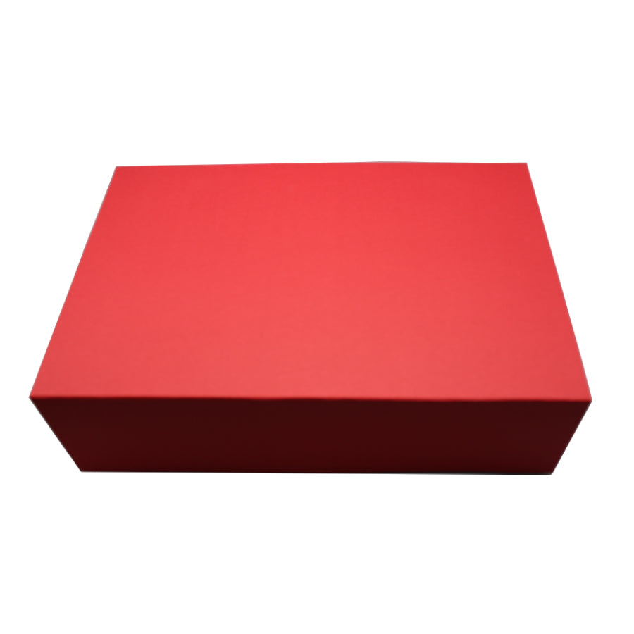 Caixa Premium Cartão 1200g com Iman e Adesivo - Plastificado Mate - Vermelho