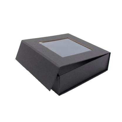 Premium Cardboard Box 1200gsm with Window and Magnet - Black