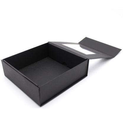 Premium Cardboard Box 1200gsm with Window and Magnet - Black