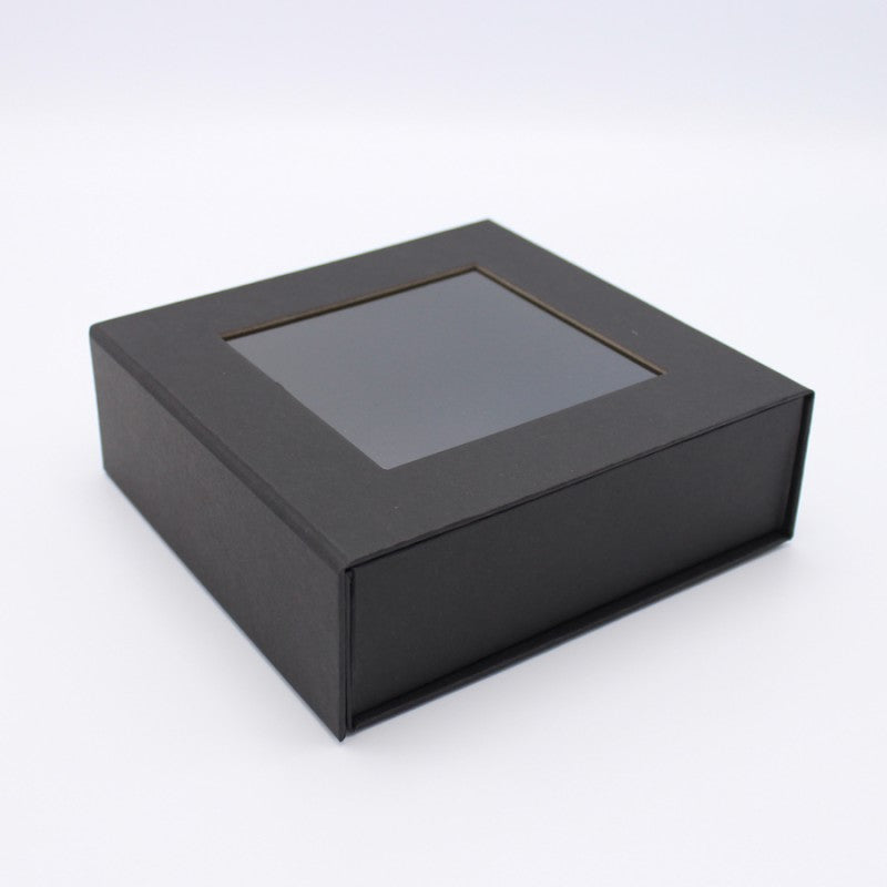 Premium Cardboard Box 1200gsm with Window and Magnet - Black