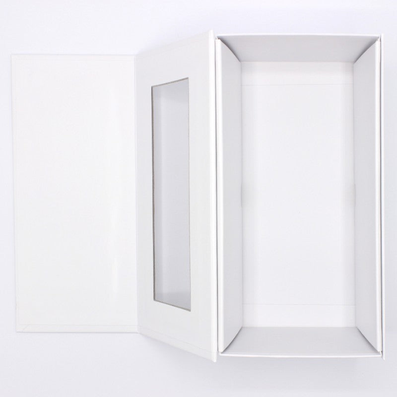 Premium Cardboard Box 1200g with Window and Magnet - Matt Laminated - White