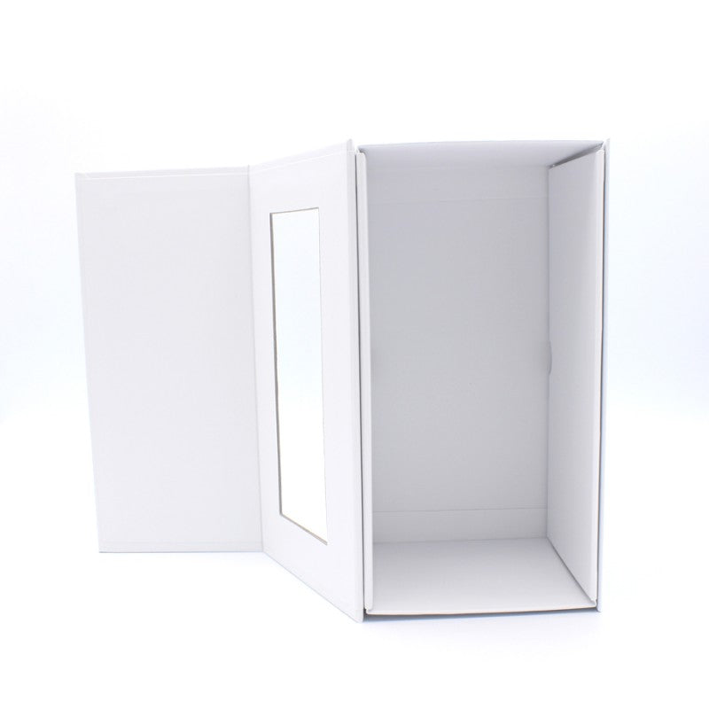 Premium Cardboard Box 1200g with Window and Magnet - Matt Laminated - White