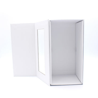 Premium Cardboard Box 1200g with Window and Magnet - Matt Laminated - White