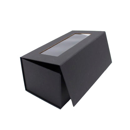 Premium Cardboard Box 1200gsm with Window and Magnet - Black