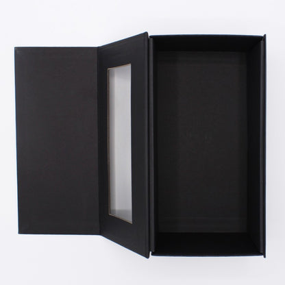 Premium Cardboard Box 1200gsm with Window and Magnet - Black